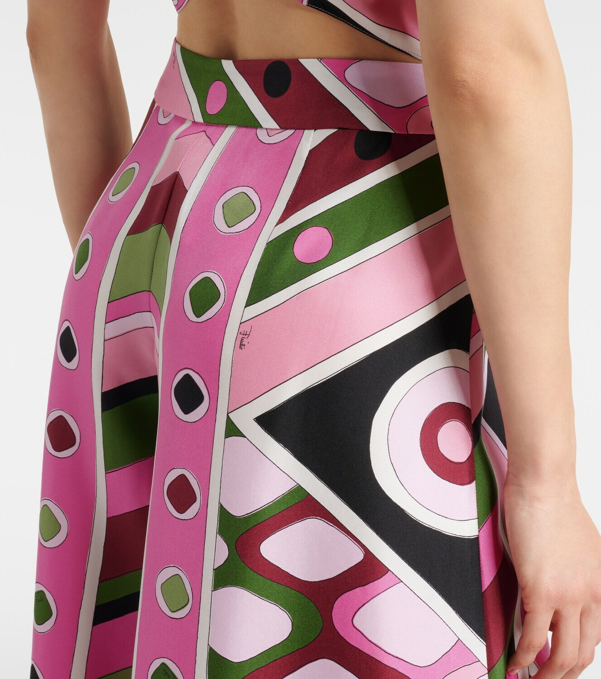 Pucci Vivara silk satin wide-leg pants