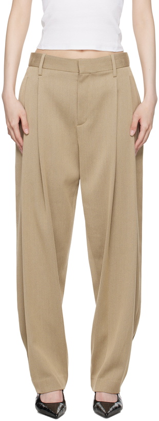 Photo: rag & bone Tan Pleated Trousers