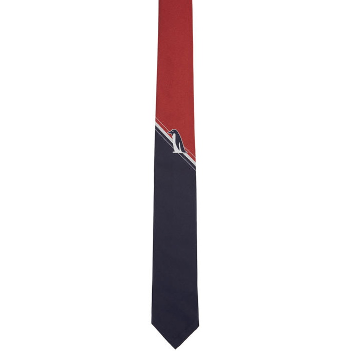 Photo: Thom Browne Red Penguin Stripe Classic Tie