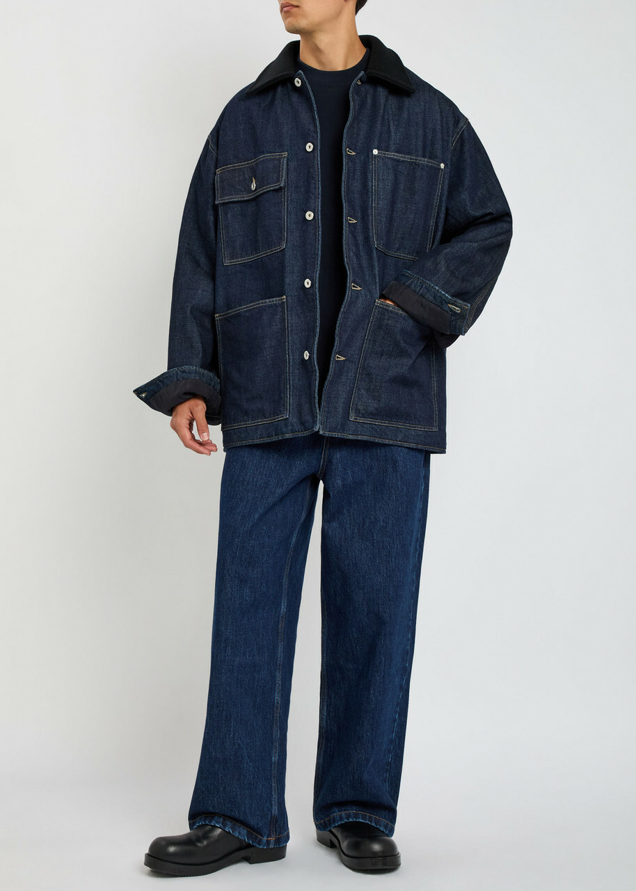 Jil Sander Oversized Denim Jacket Dark Blue