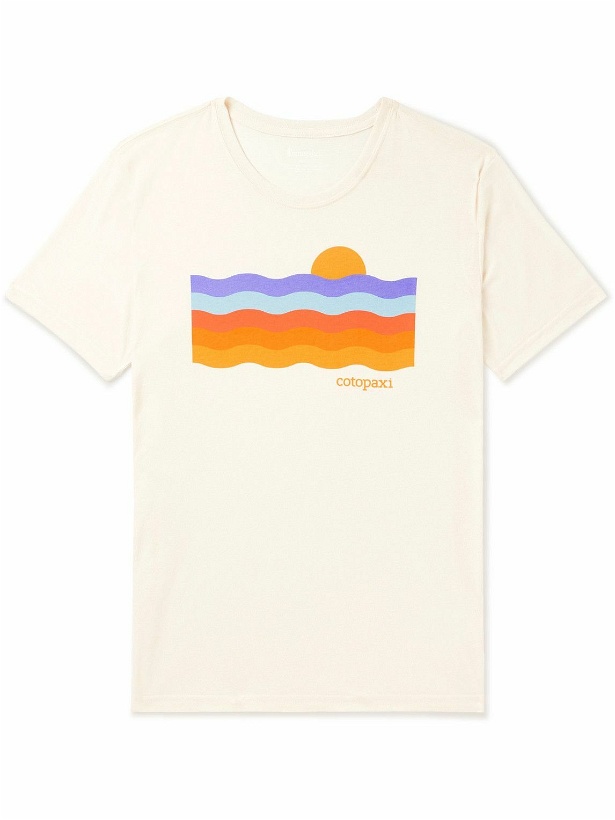 Photo: Cotopaxi - Printed Organic Cotton-Blend Jersey T-Shirt - Neutrals