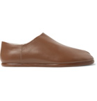 Maison Margiela - Tabi Collapsible-Heel Split-Toe Leather Loafers - Men - Brown