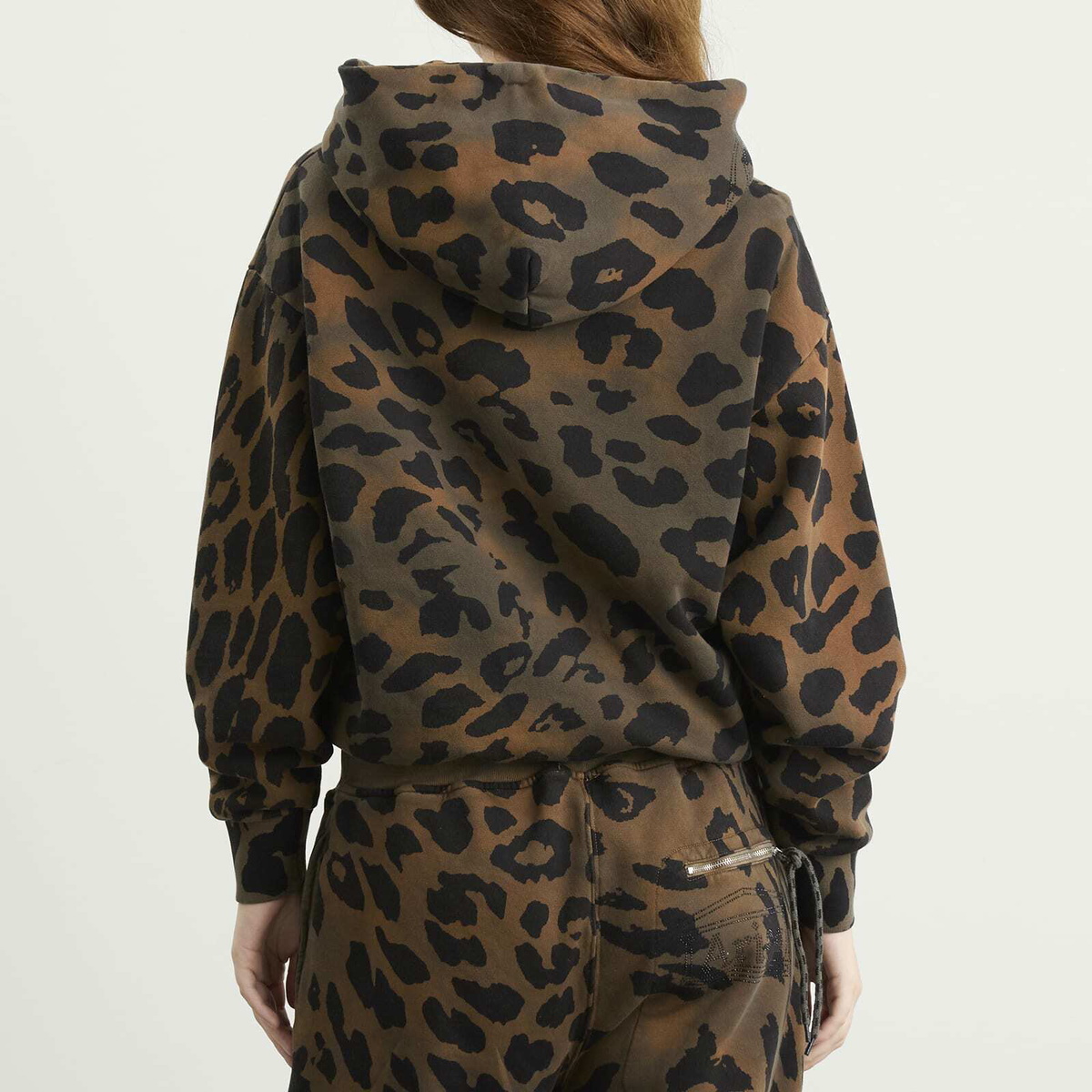 Aries Women's Leopard Tie Dye Hoodie in Multi