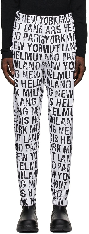Photo: Helmut Lang White All-Over Jogger Lounge Pants