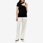 Helmut Lang Women's Seamless Cut Out T-Shirt in Black