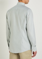 Eton Houndstooth Cotton-twill Shirt Light Green