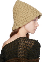 Isa Boulder Tan Woven Bucket Hat