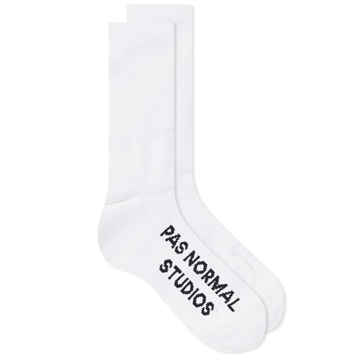 Photo: Pas Normal Studios Men's Mechanism Merino Sock in White