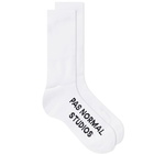 Pas Normal Studios Men's Mechanism Merino Sock in White