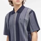 Polar Skate Co. Men's Herringbone Jacques Short Sleeve Polo in Blue