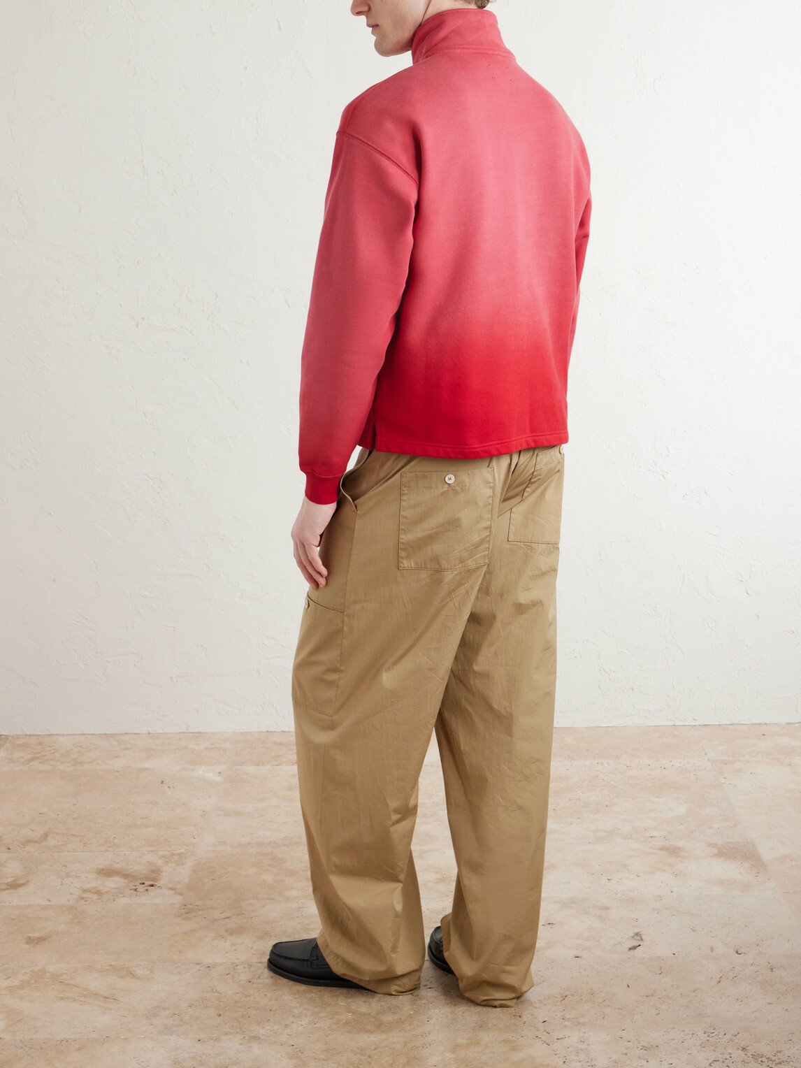Aimé Leon Dore - Logo-Embroidered Cotton-Jersey Half-Zip Sweatshirt - Red