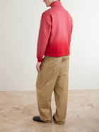 Aimé Leon Dore - Logo-Embroidered Cotton-Jersey Half-Zip Sweatshirt - Red