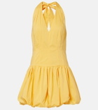 Simkhai Brooke gathered cotton-blend minidress