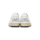 Golden Goose White and Grey Ball Star Sneakers