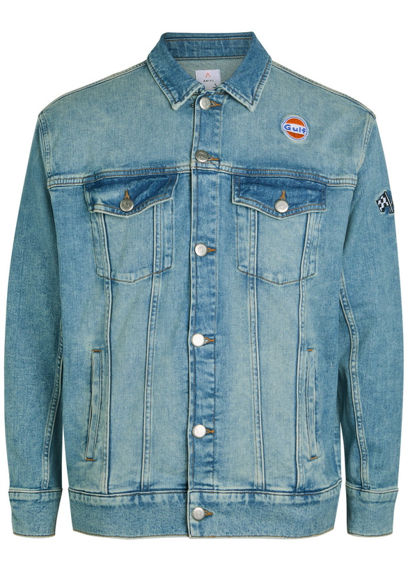 Photo: AN-Y1 Star Panelled Stretch-denim Jacket - One Size