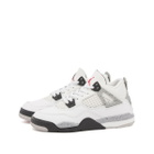 Air Jordan 4 Retro OG (PS) in White/Red/Grey