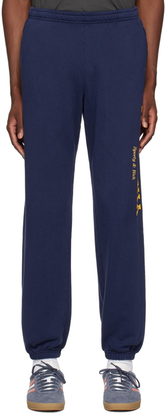 Photo: Sporty & Rich Navy 'California' Sweatpants