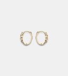 Ileana Makri Rivulet Small 14kt gold hoop earrings with diamonds