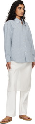Dunst Blue Oversized BD Checked Shirt