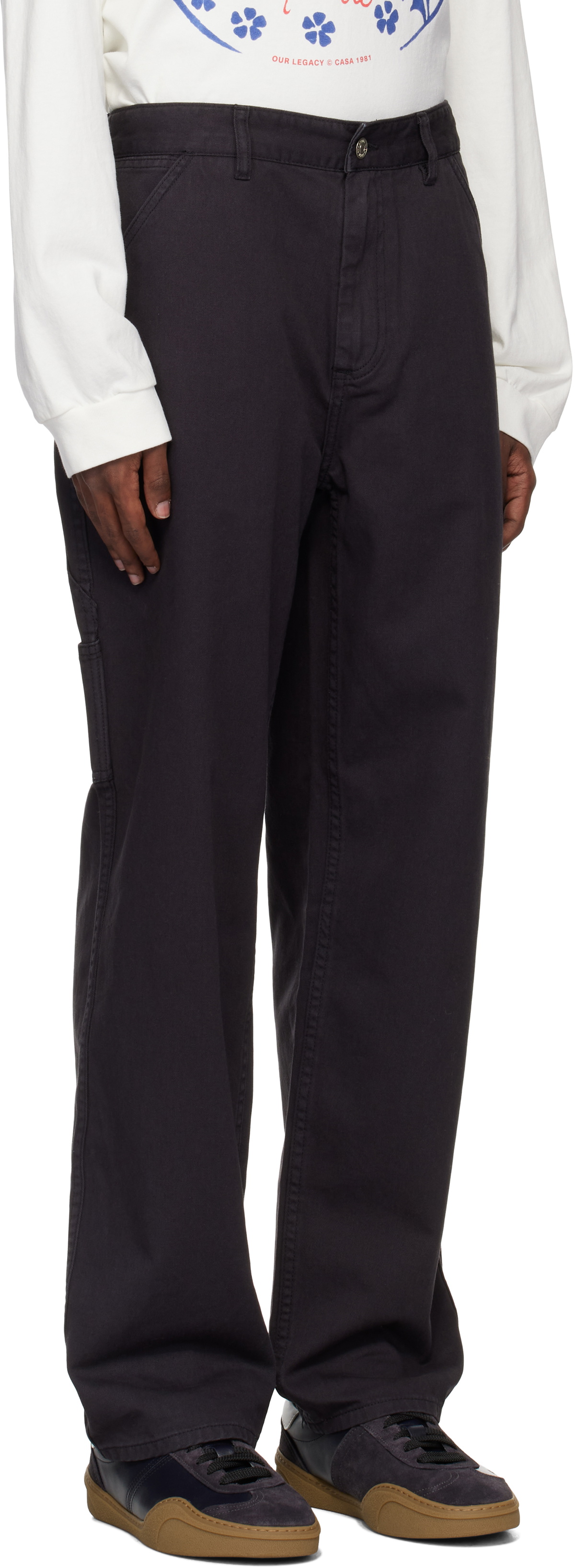 Awake NY Black Dyed Cotton Painter Trousers