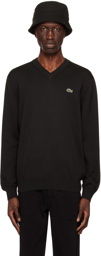 Lacoste Black V-Neck Sweater