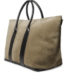 TOM FORD - Leather-Trimmed Suede Holdall - Brown