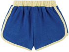 Maison Tadaboum Baby Blue & Yellow Amandor Shorts