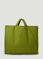 Puffed XL Tote Bag in Green
