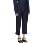 Cedric Charlier Blue Front Zip Jeans