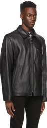 Schott Black Leather Delivery Jacket