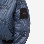 424 Men's All Over Logo Bomber Jacket in Grey