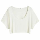 Joah Brown Women's Slouchy Crop T-Shirt in Chalk