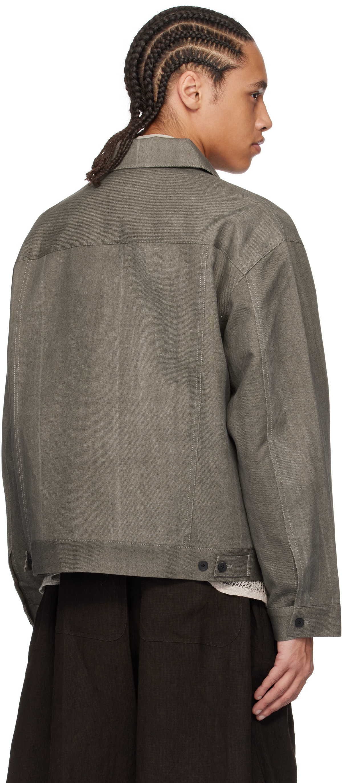 Aviva Jifei Xue Gray Trucker Jacket
