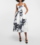 Alexander McQueen Printed polyfaille midi dress