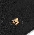 Versace - Logo-Embellished Full-Grain Leather Cardholder - Black