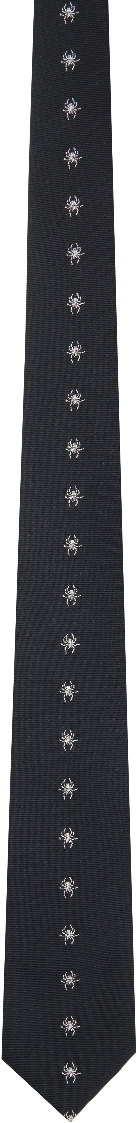 YOHJI YAMAMOTO Black Ant Pattern JQ Derby Tie