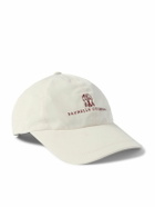 Brunello Cucinelli - Logo-Embroidered Cotton-Twill Baseball Cap - White