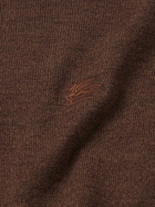 Etro - Logo-Embroidered Wool Rollneck Sweater - Brown