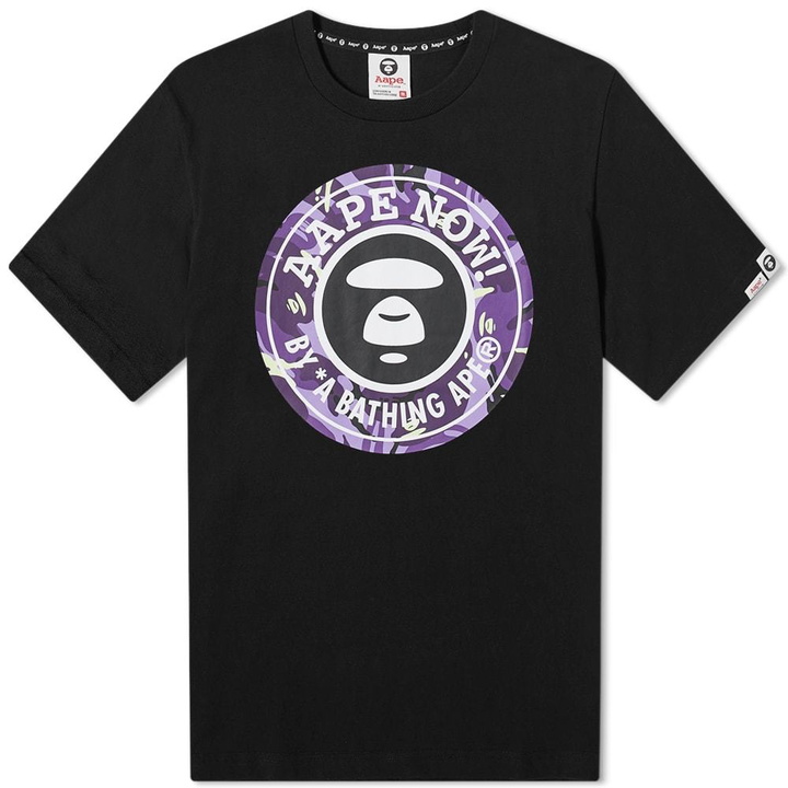 Photo: AAPE Purple Glow Camo Moon Face Tee