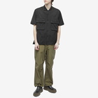 Sacai Men's Cotton Jersey Short Sleeve Shirt in Black