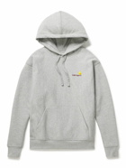Carhartt WIP - American Script Logo-Embroidered Cotton-Blend Jersey Hoodie - Gray