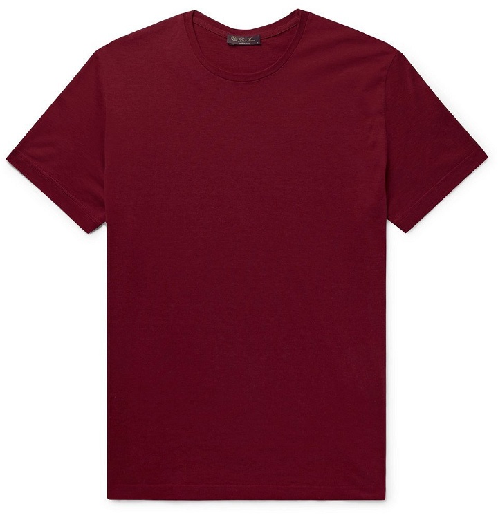 Photo: Loro Piana - Slim-Fit Silk and Cotton-Blend Jersey T-Shirt - Men - Red