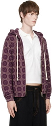 Edward Cuming Purple Vertical Garden Flex Hoodie