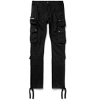 AMIRI - Tapered Stretch-Denim Cargo Trousers - Black