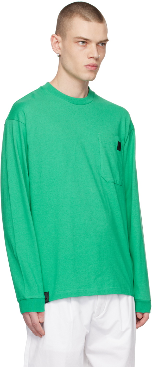 Izzue Green Crewneck Long Sleeve T-Shirt