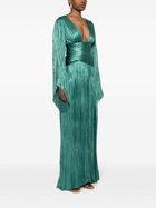 Maria Lucia Hohan Green Alana Plissé Column Gown