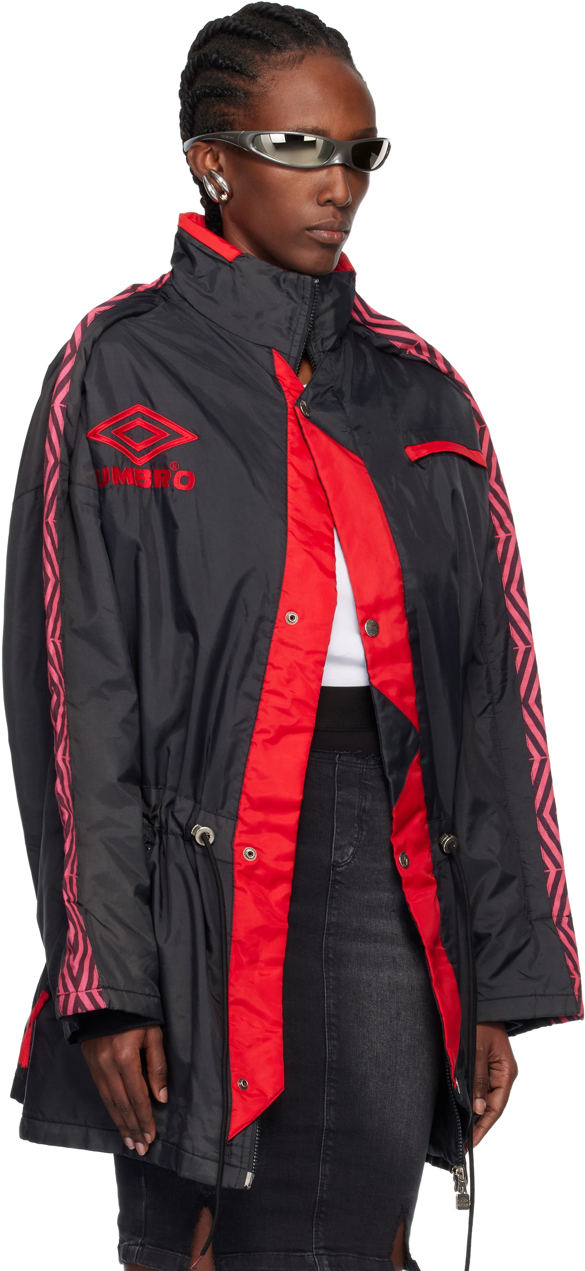 Prototypes Black & Red Outline Coach Parka