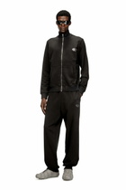 Diesel Wweatshirt with mock neck and metallic Oval D - Sweaters Mens in Black