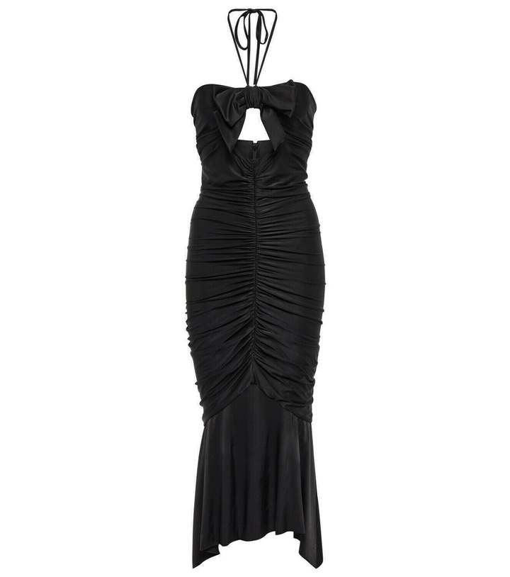 Photo: Alexandre Vauthier - Halterneck jersey midi dress