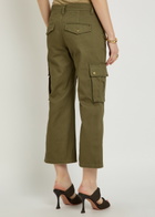 Isabel Marant Josine Twill Cropped Cargo Trousers Khaki